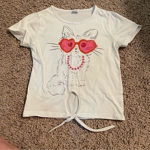 Cat tie front shirt - PatPat - Size 9/10